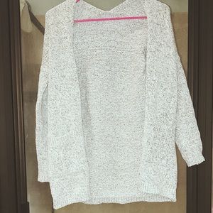 Grey cotton/polyester cardigan